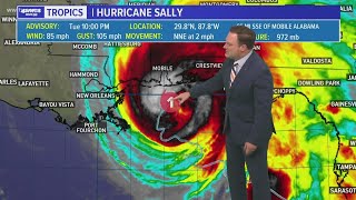 Tuesday 10 PM Tropical Update: Hurricane Sally stalls, expected to make landfall Wednesday
