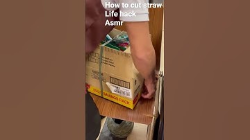 How to cut straw | superhero style | life hack | asmr