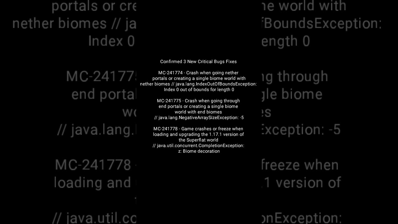 Minecraft 1.18 Pre-Release 4 Forgotten Bugs 