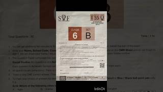 SOF ISSO 2025 Class 6 Set B Questions with Answer key 🔐#shortsfeed #shorts