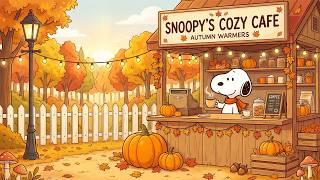 A Peaceful Fall Morning with Snoopy 🌿🍁 | Cozy Jazz for Relax & Focus