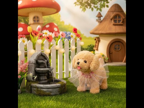 Інтерактивне цуценя на повідку плюшева собачка дитяча м’яка іграшка ходить музика звук сенсор запис голосу, видео 1