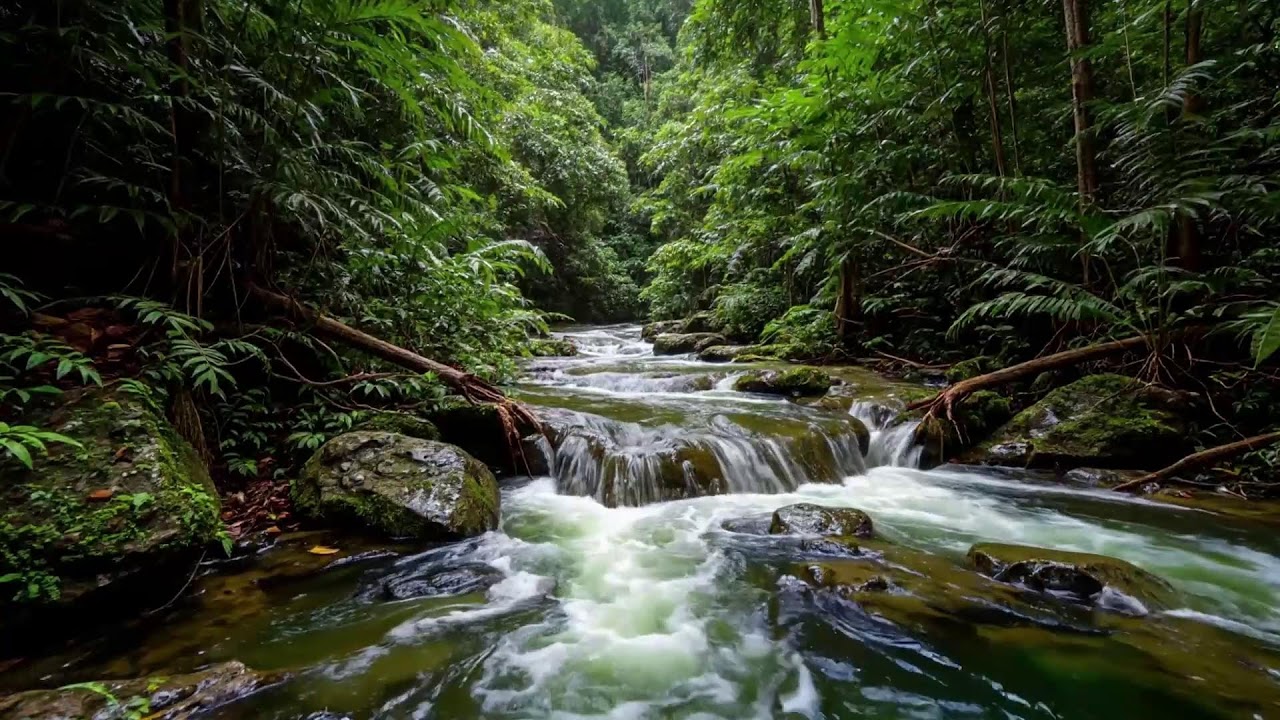 Peaceful River Stream Sounds, Continuous Water Flow for Sleep