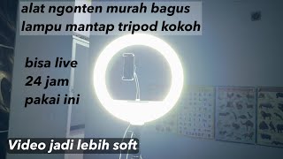 Ring light makes videos soft and sturdy tripod is suitable for creating content and live 24 hours screenshot 3