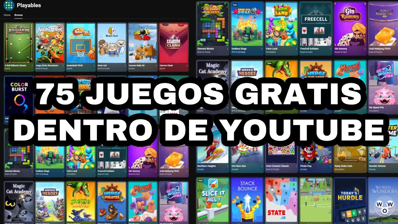 75 juegos Gratis dentro de Youtube ¿divertidos? - YouTube