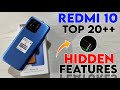 Redmi 10 Top 20++ Hidden Features | Redmi 10 Tips &amp; tricks | Redmi 10