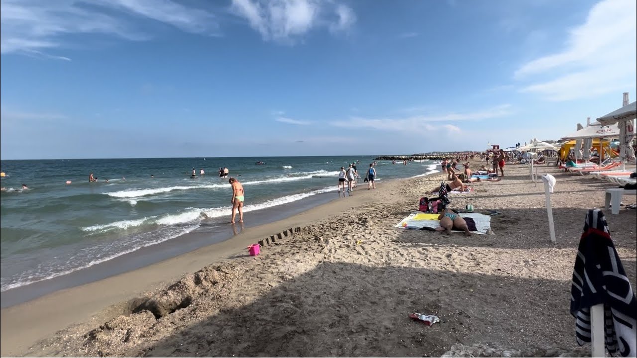 Eforie Nord 2024 plimbare de la Braseria Steaua de Mare către plajă, piscină apa mării nostalgie