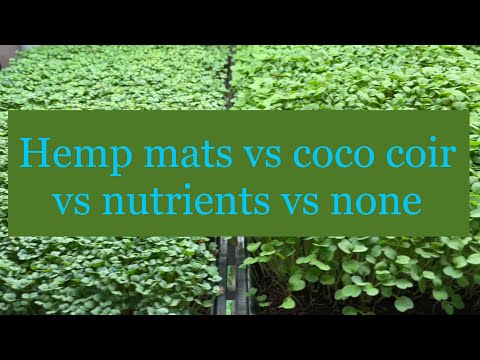 Hemp fiber mats, coco coir and nutrients