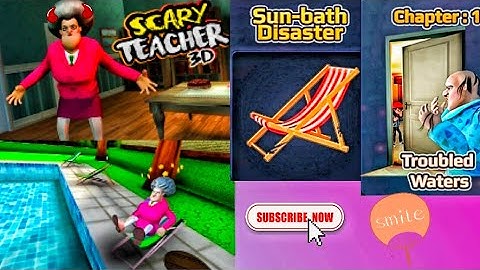 Scary Teacher 3D - Gameplay Walkthrough part 10 - Sun Bath Disaster