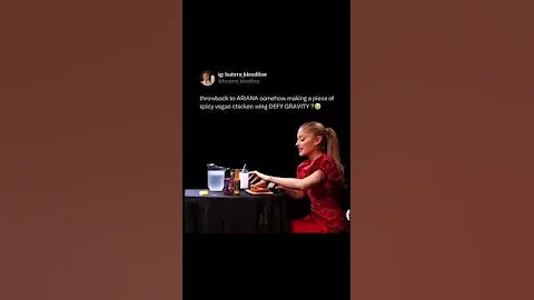 Ariana making chicken wing DEFY GRAVITY 🤣 #arianagrande #shorts #glinda #wicked