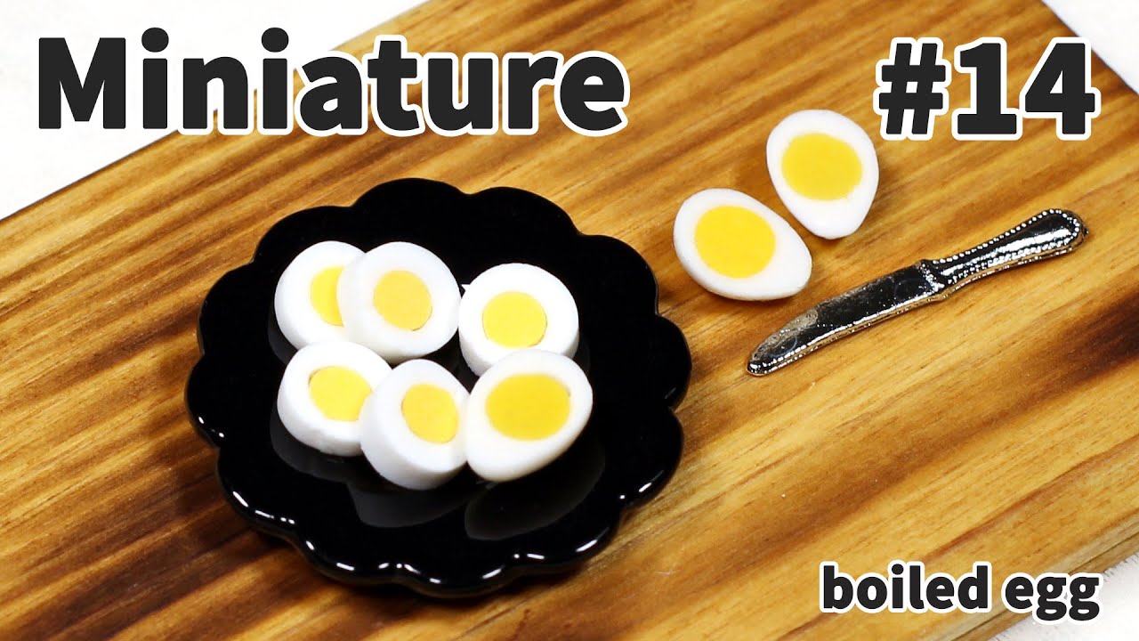 미니어쳐 토핑 만들기 #14 삶은계란 - Miniature topping series