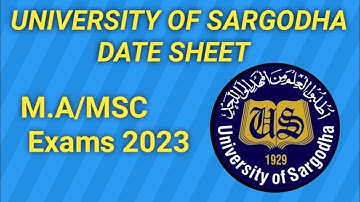 MA MSc Date Sheet 2023 Official UOS| MA Date Sheet 2023 UOS | MSc DateSheet 2023 UOS | MA MSc UOS