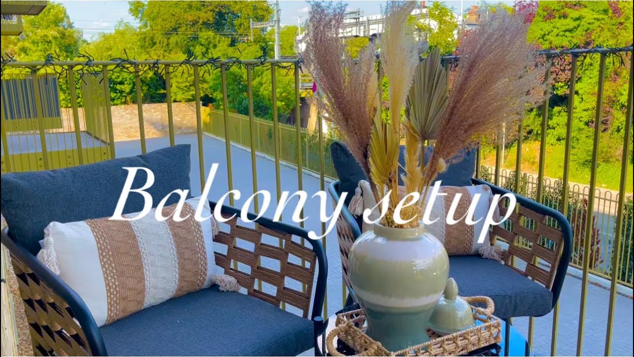 Balcony setup | Hanging chair | Decor | Balcony chair set