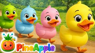 5 Little Ducks Learn Colors Song Pineapple Nursery Rhymes Kids Songs