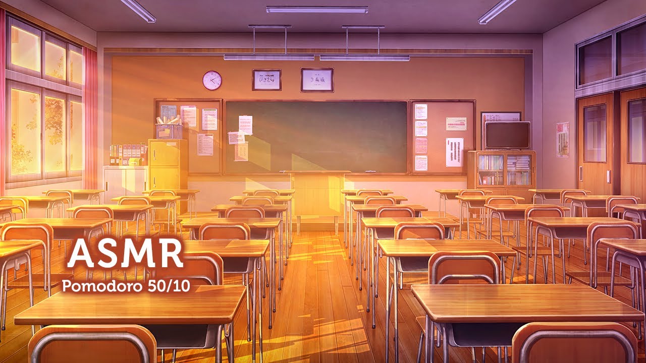 Classroom in the Afternoon, School Ambience & Pomodoro Timer 50/10, 3hr Session