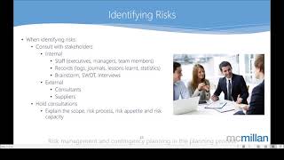 6  Operational planning   Risk management and contingency planning in the planning process