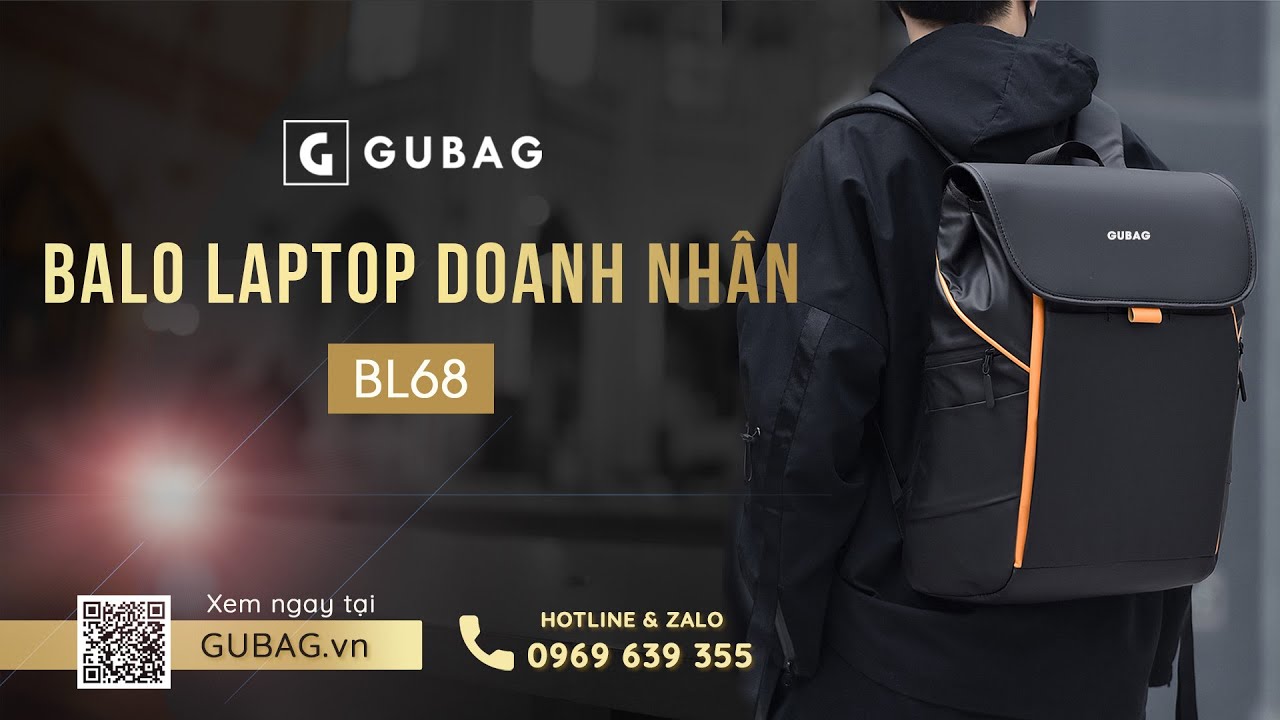 Balo laptop doanh nhân GB-BL68 cao cấp, thiết kế đẹp, xịn