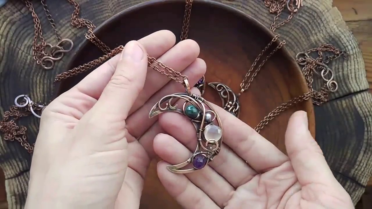 wire moon jewelry