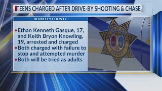 2 teenagers charged after drive-by shooting and vehicle pursuit