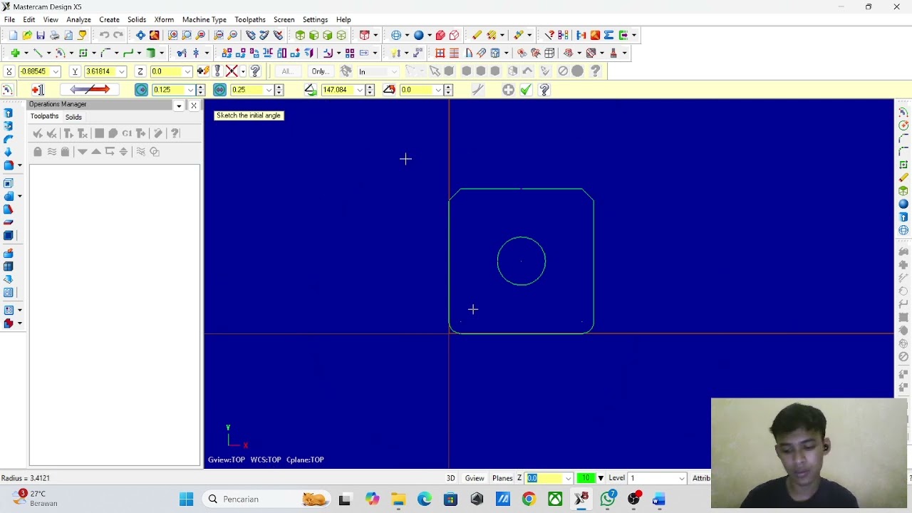 MASTERCAM Mill Lesson 2A