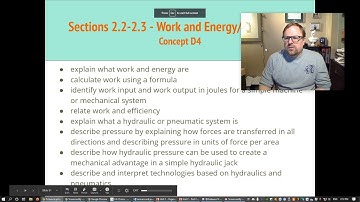 D4 - Work, Energy, and Hydraulics