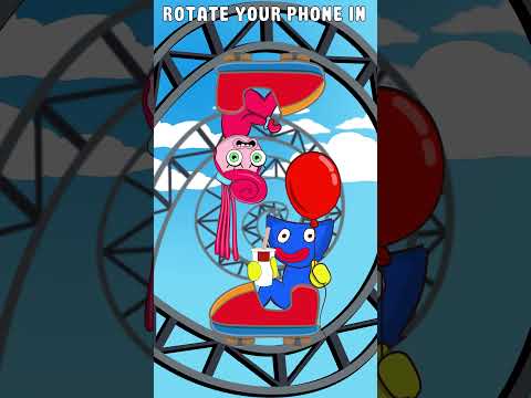 Mommy Long Legs and Huggy Wuggy are stuck on the rides : turn me over!