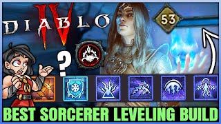 Diablo 4 - Best Highest Damage Sorcerer Leveling Build - 1-50 FAST & EASY - Full Skills Guide!