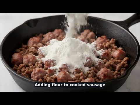Classic Biscuits and Sausage Gravy recipe video thumbnail