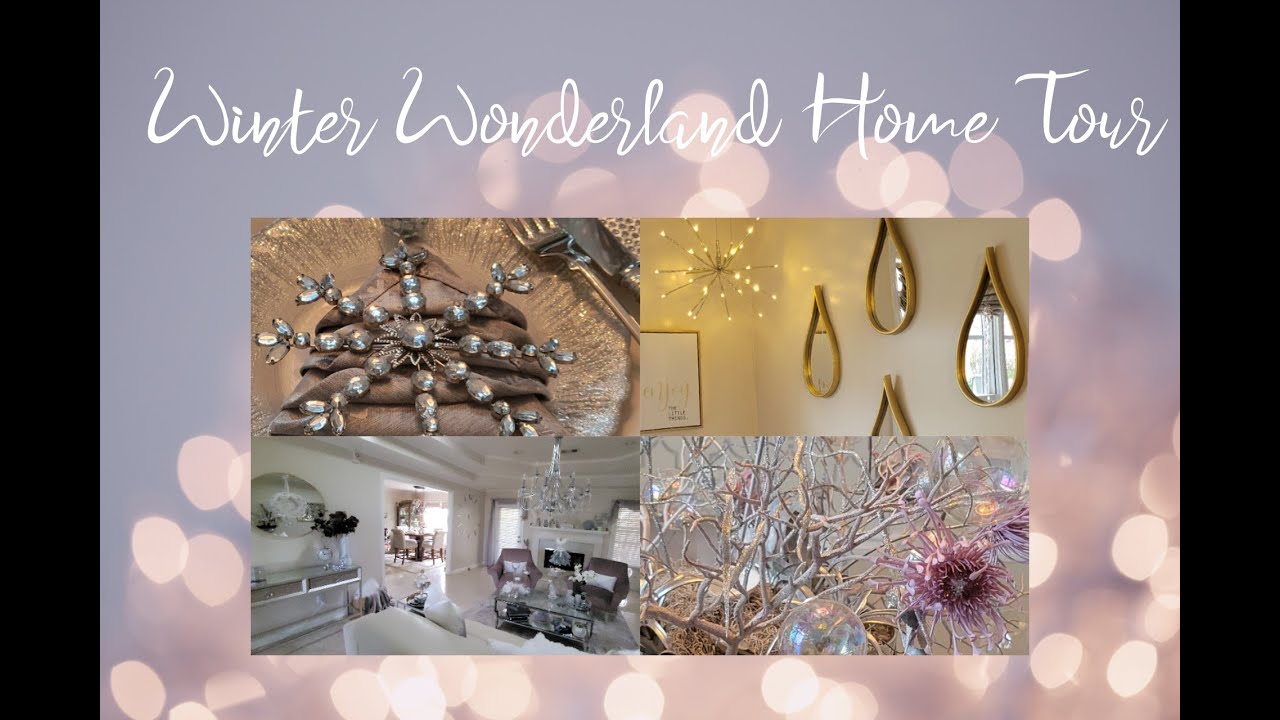 Glam Christmas Winter Wonderland Home Tour 2021