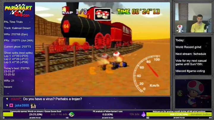 MK64 - new best opener on KD - 41"06 (1-shroomer)