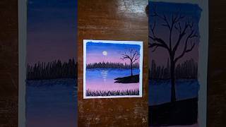Moonlight sunset drawing #art #moon #sunset #drawing #painting #shorts #viral #foryou #fyp #reels