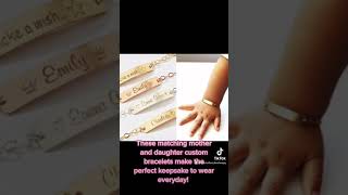 Matching mother and daughter custom bracelet - one for you and one for me