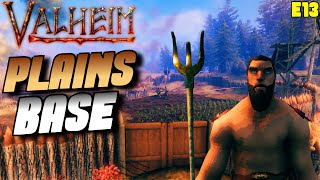 Making A Base In The Plains For Farming(Safe) | Valheim Gameplay/Let's Play, Spartan Challenge | E13
