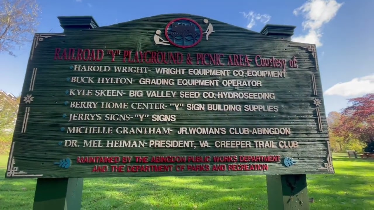 Old Abington train depot have more mile Virginia Creeper Trail morning walk ￼