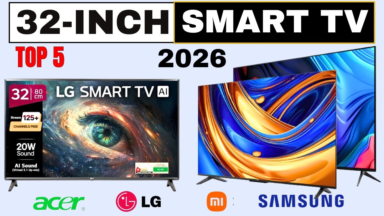 [TOP 5] Best 32 Inch Smart TV 2026 📺 Best TV Under ₹10,000-₹15,000🔥SAMSUNG vs LG vs Xiaomi vs Sony