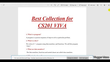 CS201 Viva Questions | Preparation| Vlogger Mano