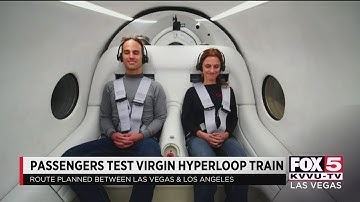 Passengers test Virgin Hyperloop train