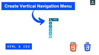 how to create vertical navigation bar in html and css #PWOS