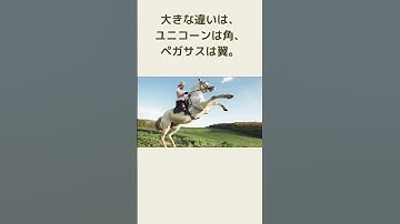 Thumbnail of ユニコーンとペガサスの違いとは？ #ペガサス #ユニコーン #雑学 #shorts #馬