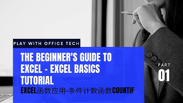 Excel 基礎教學 01：Excel 入門，EXCEL函数应用-条件计数函数COUNTIF，The Beginner