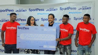 SportPesa yaikabidhi Simba SC bonas ya Tsh. 50 milioni