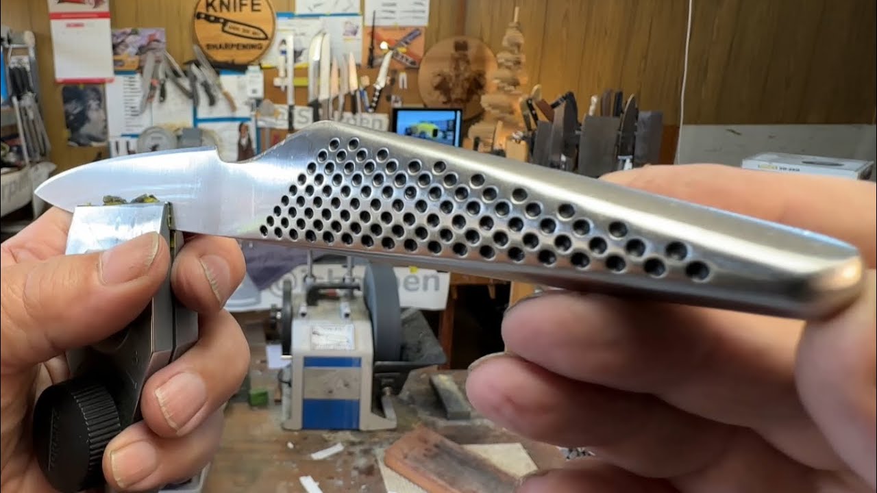 Bruce Trusted Me To Sharpen His 4 Global Knives #tormek