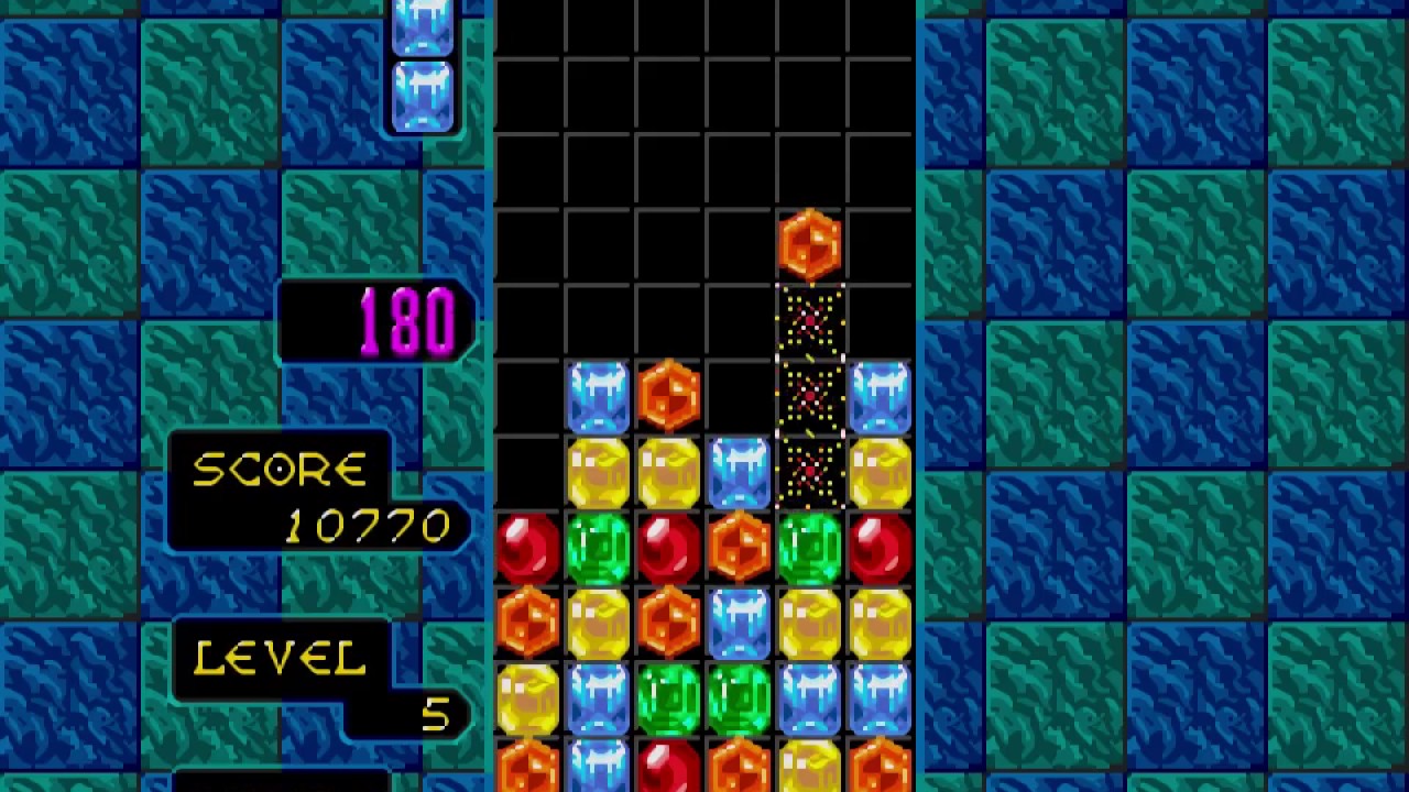 Columns (World) (Sega Mega Drive/Genesis) Original Game Longplay