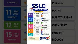 SSLC Say Exam Timetable 2026 📌👈🏻#important #education #update #timetable #exam #students #study#2026