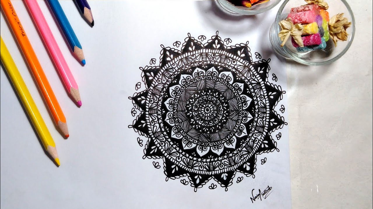How to draw Mandala Art for biginners| Zentangles| Mandala Design