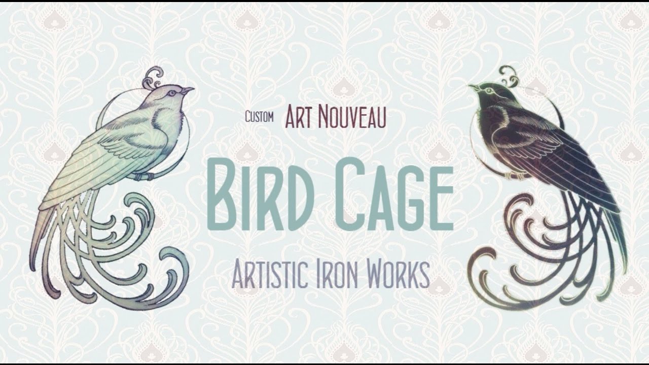 Custom Iron Art Nouveau Birdcage - by Artistic Iron Works