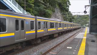 209系2100番台:竹岡駅到着・発車 209系2100番台:竹岡駅到着・発車