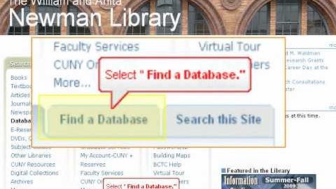 Choosing a Library Database By Subject Area
