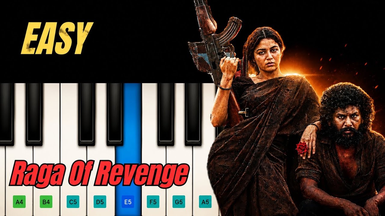 DC Trailer Bgm (Raga of Revenge Theme ) | Easy Piano Tutorial | Anirudh