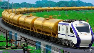 Hochgeschwindigkeitszugübergang an Bahnschranke | HÜPFIGE EISENBAHN | Zugsimulator | Gleisbau | N... screenshot 3